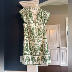 Sugarlips Green and White Mini Dress, Medium